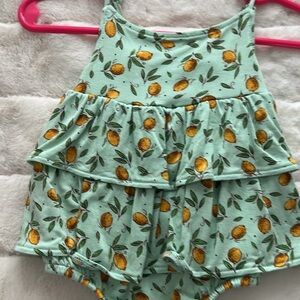 Posh Peanut Mint Lemon Print Dress